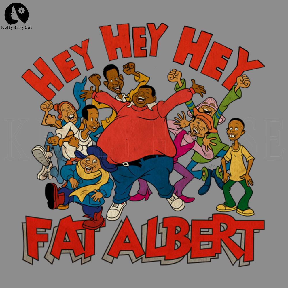 thumbnail image 2 of Fat Albert 'Hey Hey Hey' Graphic T-Shirt – 100% Cotton – Men's Crew Neck (White) 2 of 4