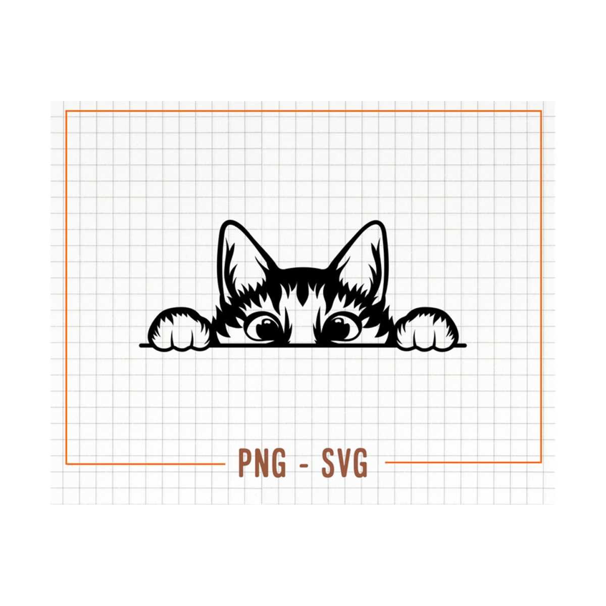 Cute Cat, Peeking Cat, Funny Kitty, Cat Svg, Pet Svg, Animal - Inspire