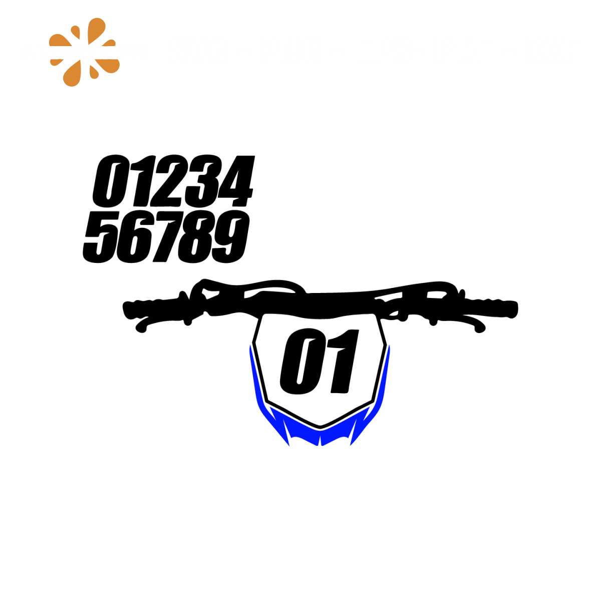 Dirt Bike Plate Number svg With Plate Numbers Clipart Motocr | Inspire ...