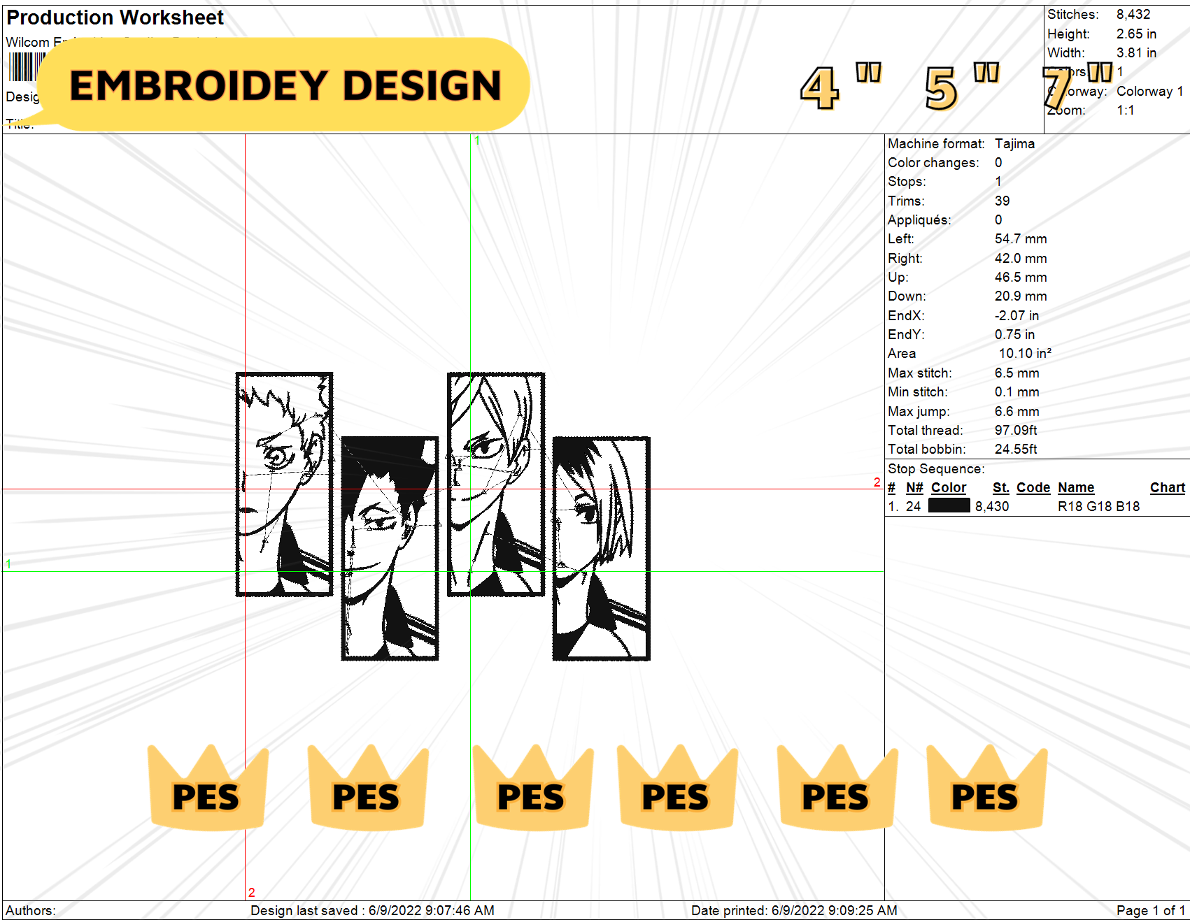 Volleyball Anime, Sport Anime Embroidery, Anime Embroidery D Inspire