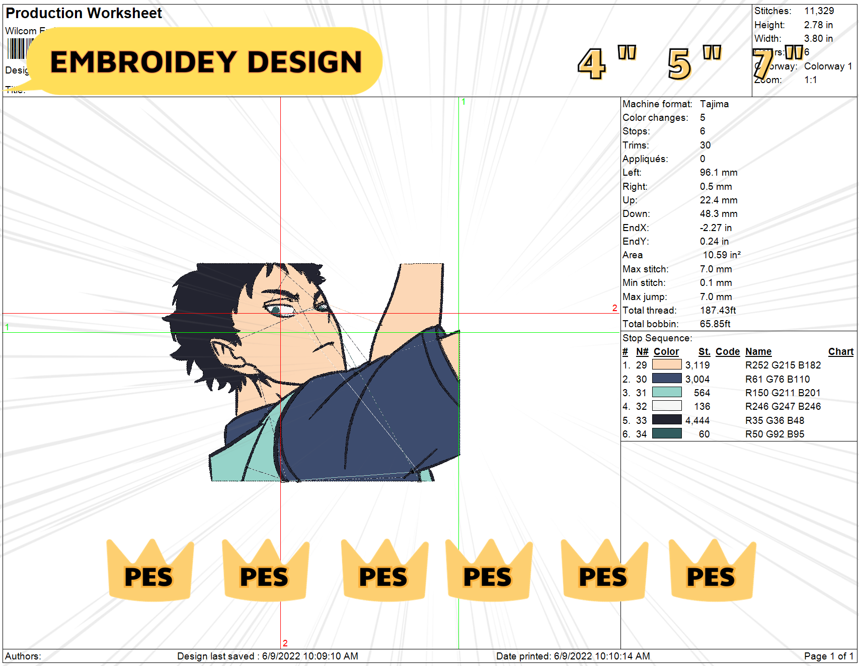 Volleyball Anime, Sport Anime Embroidery, Anime Embroidery P Inspire