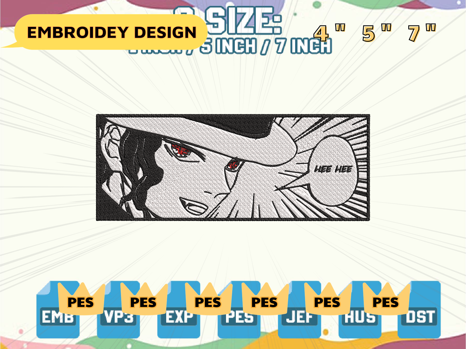 Demon Slayer Embroidery, Anime Embroidery Designs, Inspired | Inspire ...