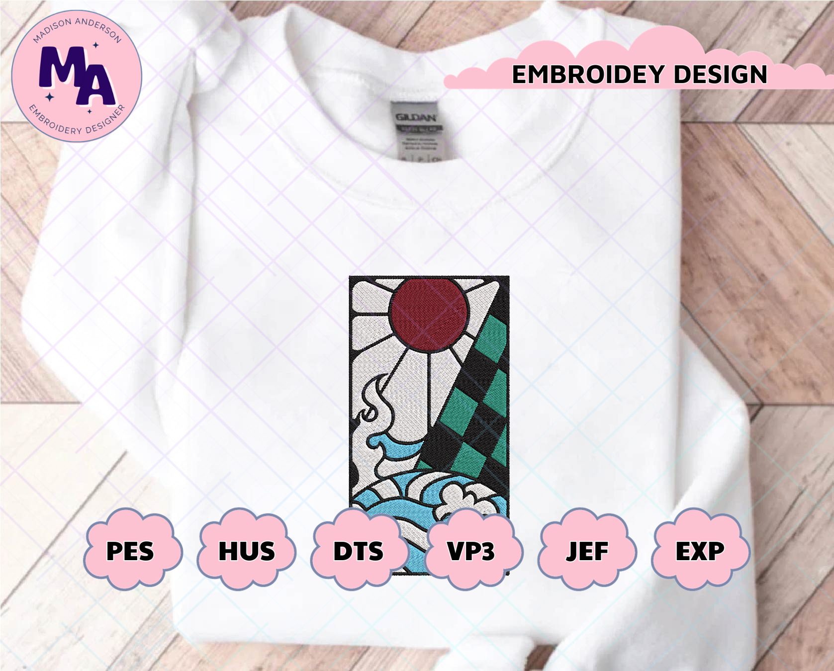 Demon Slayer Embroidery Anime Embroidery Logo Demon Slayer Inspire Demon Slayer Embroidery Anime Embroidery Logo Demon Slayer Inspire