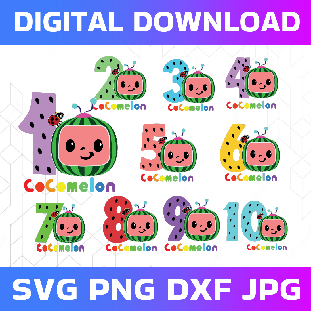 Cocomelon Personalized Ages Birthday Svg, Cocomelon Brithday - Inspire Uplift