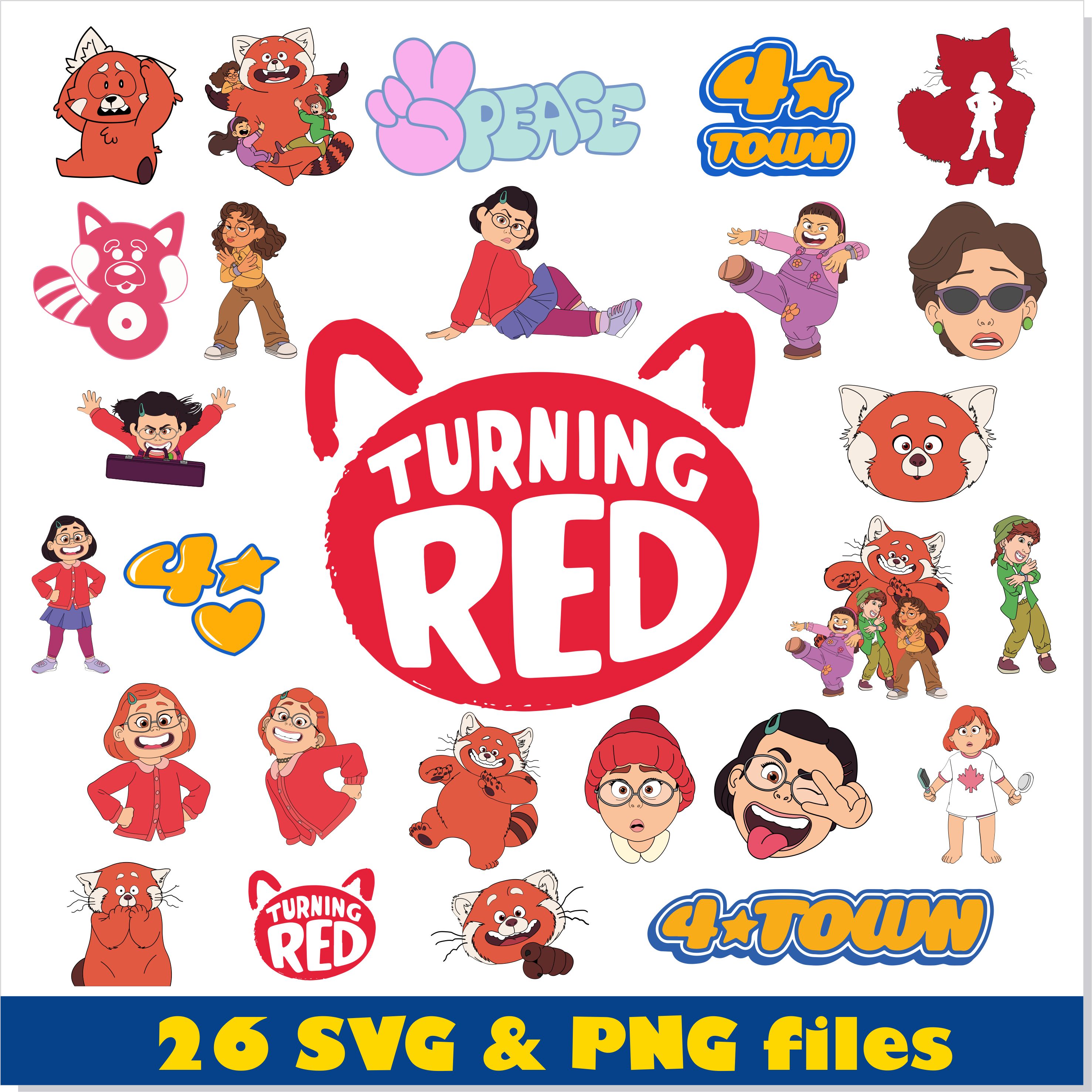 Turning Red SVG Cat Turning Red PNG, Turning Red Vector Disn Inspire