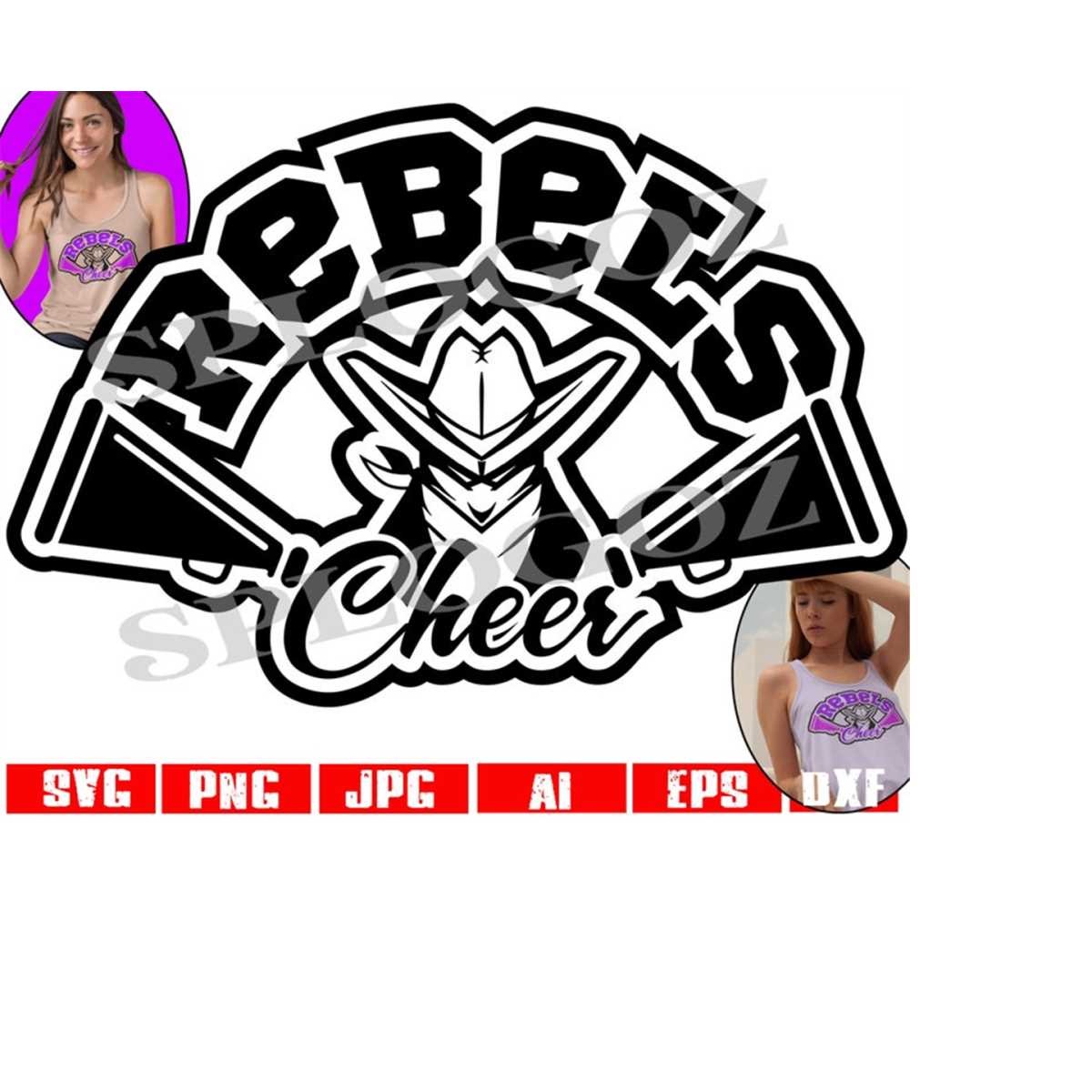 Rebels cheer svg, Rebel cheer svg, Rebels cheerleading svg, Inspire