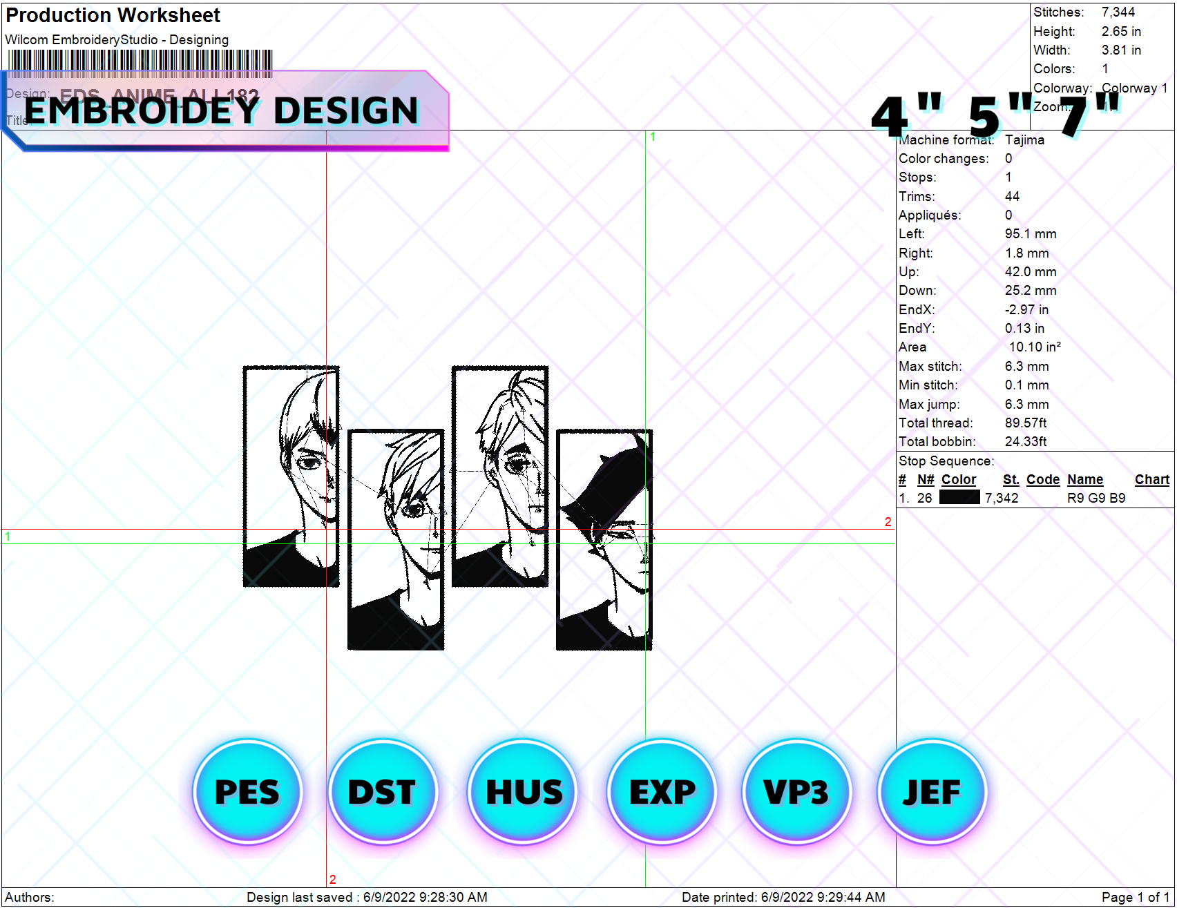 Volleyball Anime, Sport Anime Embroidery, Anime Embroidery D Inspire