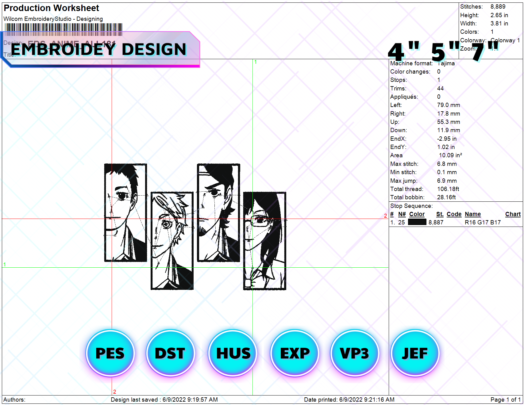 Volleyball Anime, Sport Anime Embroidery, Anime Embroidery D Inspire