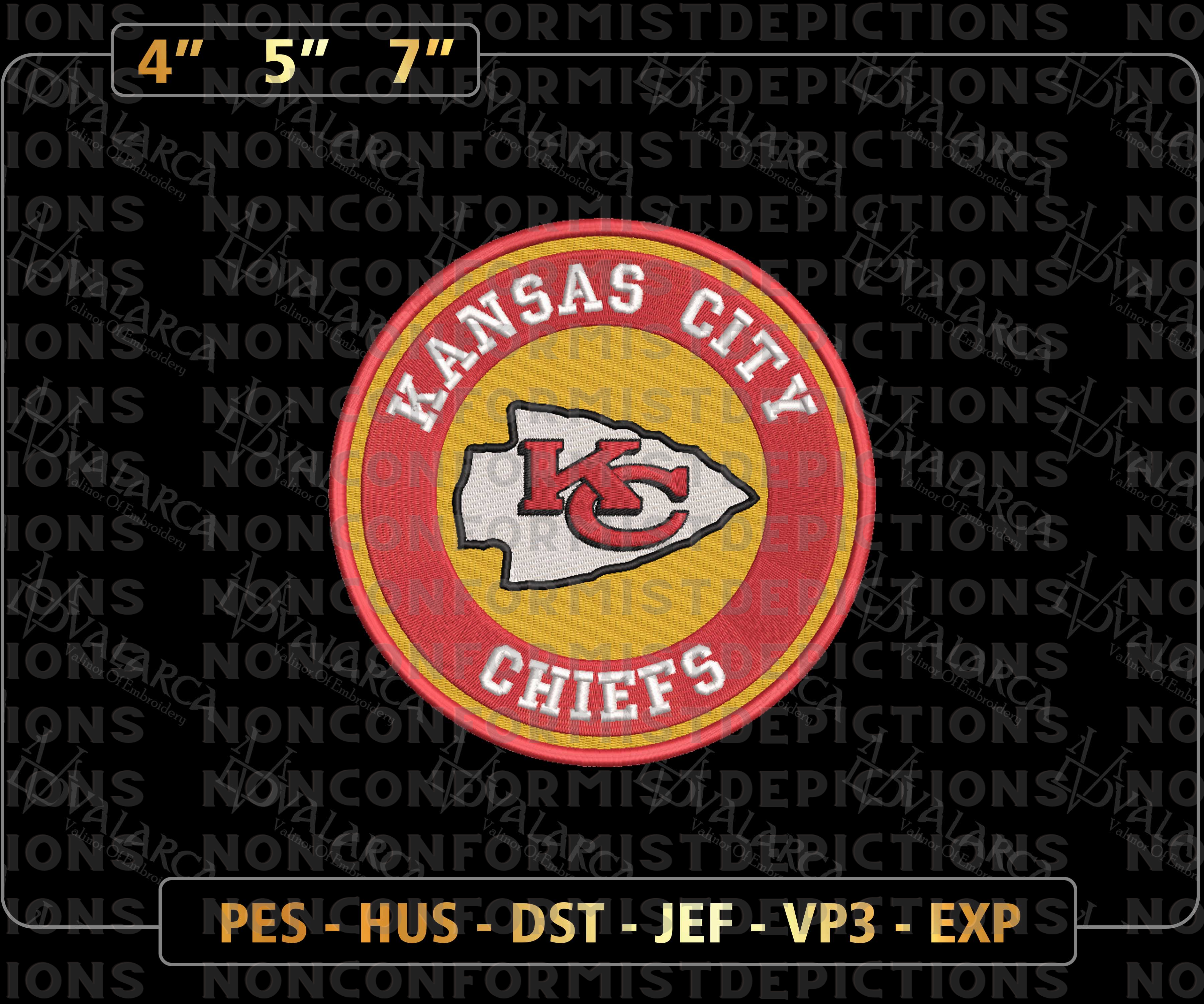 NFL Kansas City Chiefs Logo Embroidery Design, NFL Football - Inspire ...