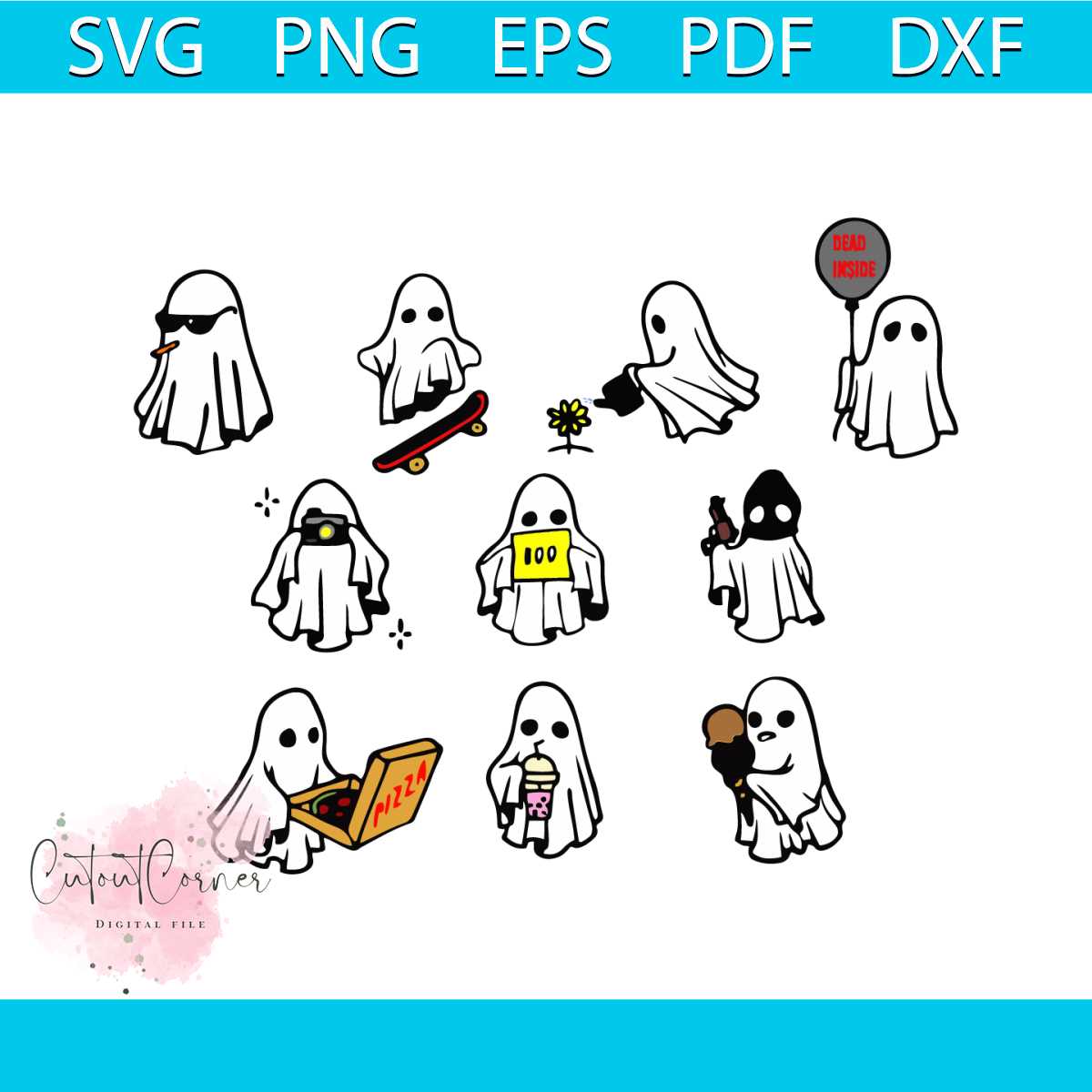 Bundle Cute Ghost svg, Ghost Clipart, Cute ghost svg, Boo sv - Inspire