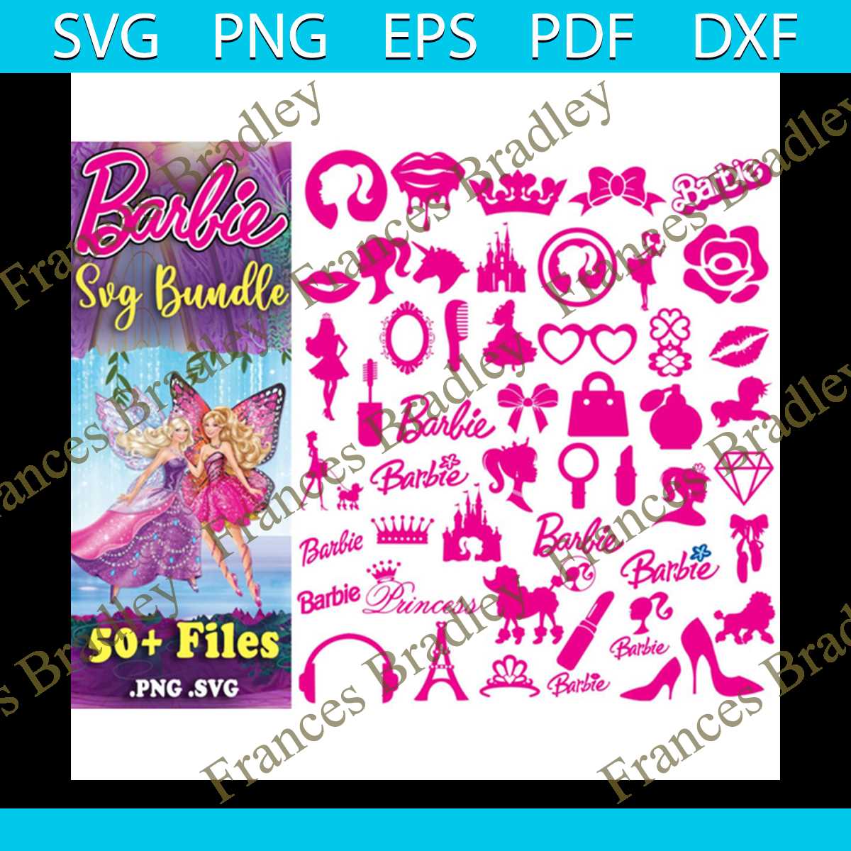 50 Files Barbie SVG Bundle, SVG, Princess Silhouette | Inspire Uplift