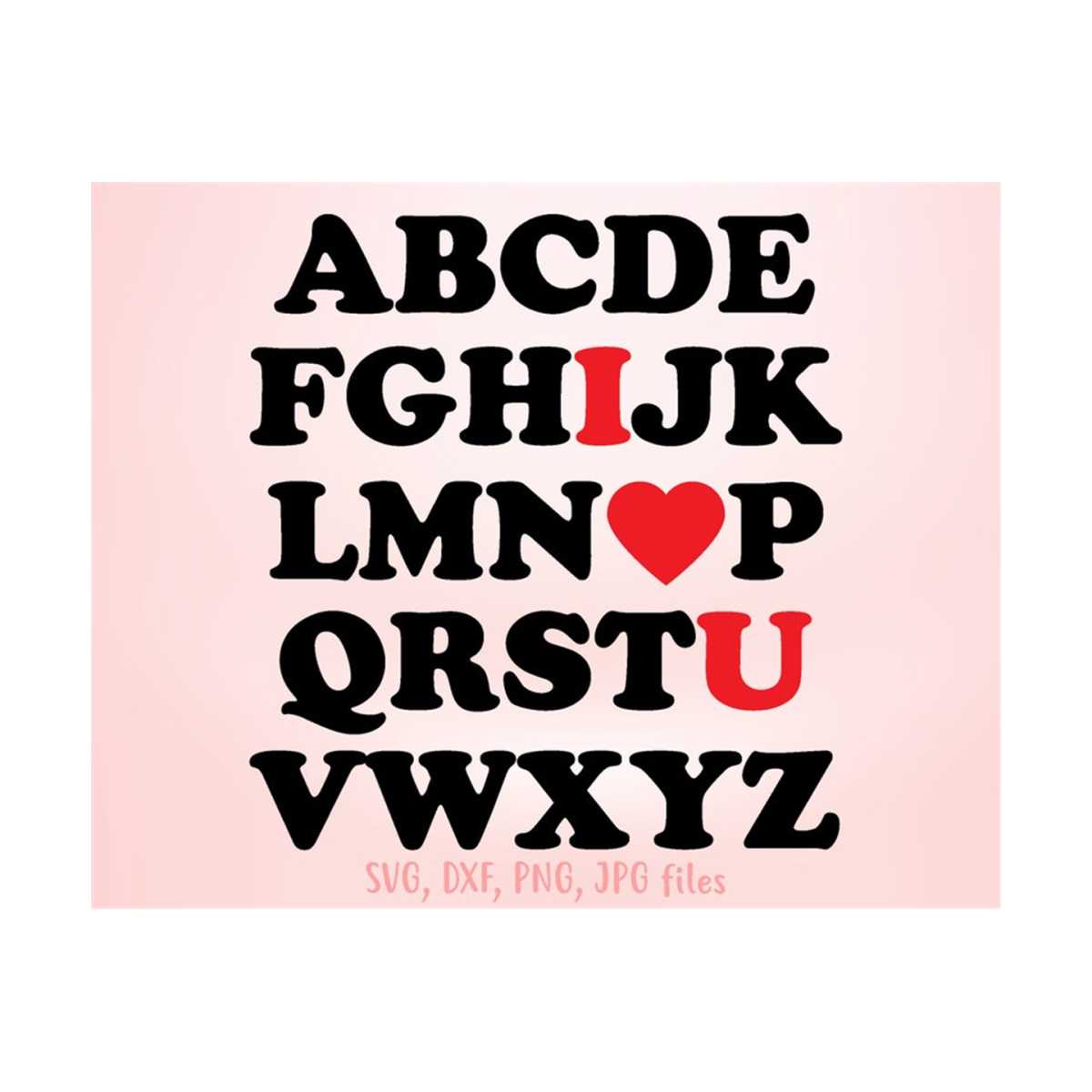 I Love You svg, Valentine Alphabet svg, ABC Love svg, Alphab - Inspire ...