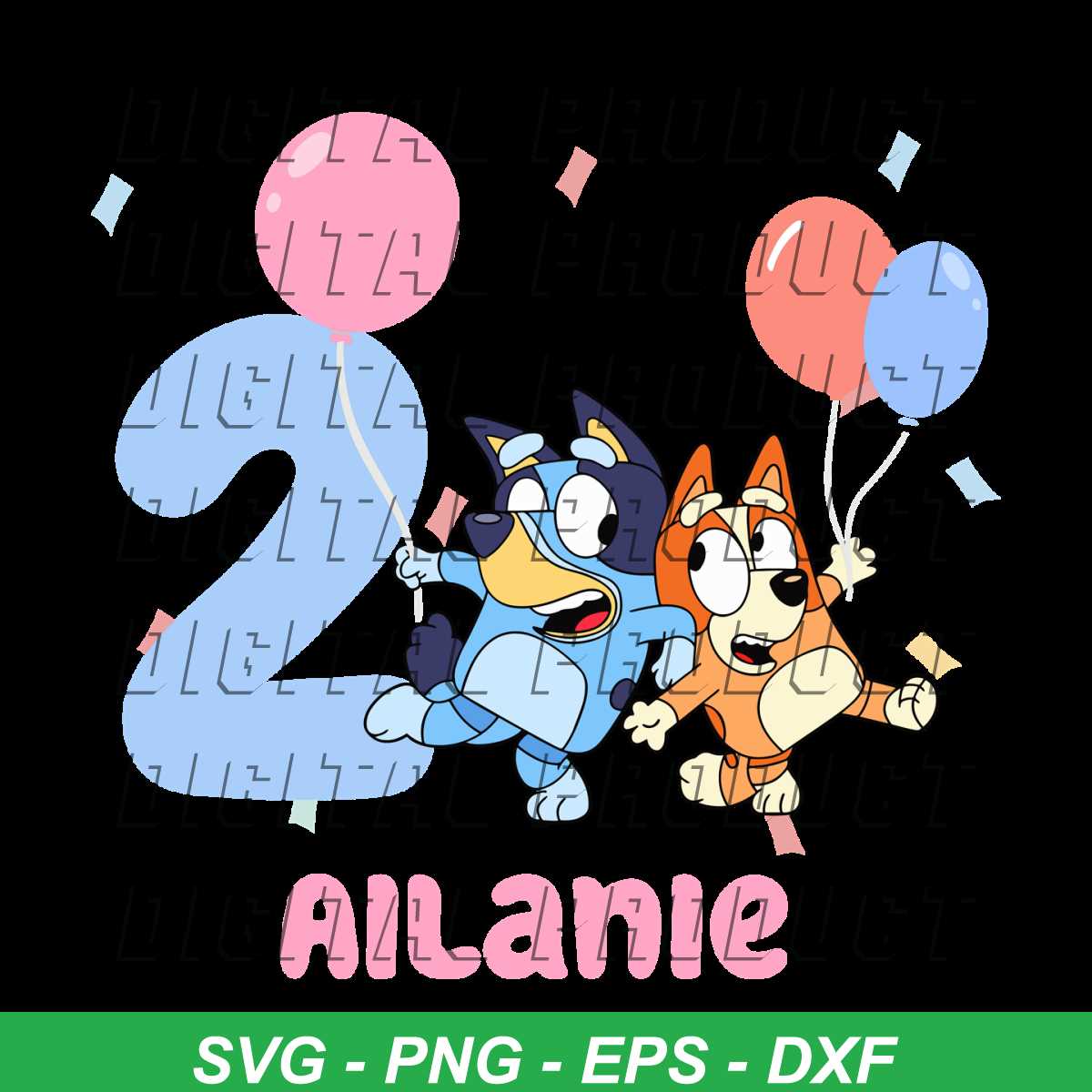 Bluey Birthday Personalized Digital Download, Bluey Birthday | Inspire