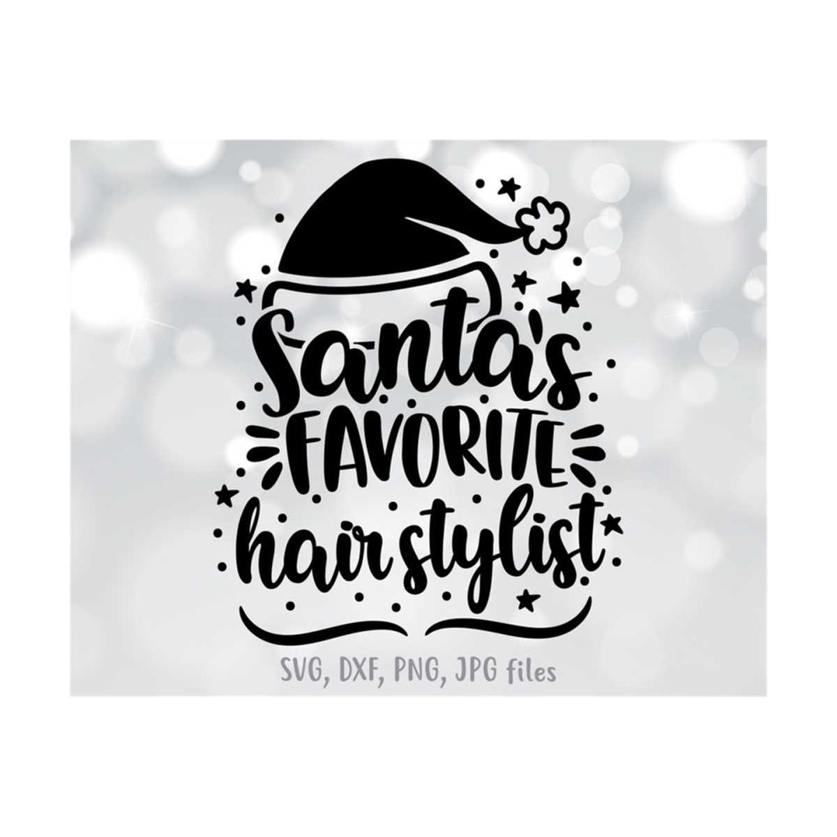 Santa's Favorite Hair Stylist svg, Hair Stylist Christmas sv Inspire