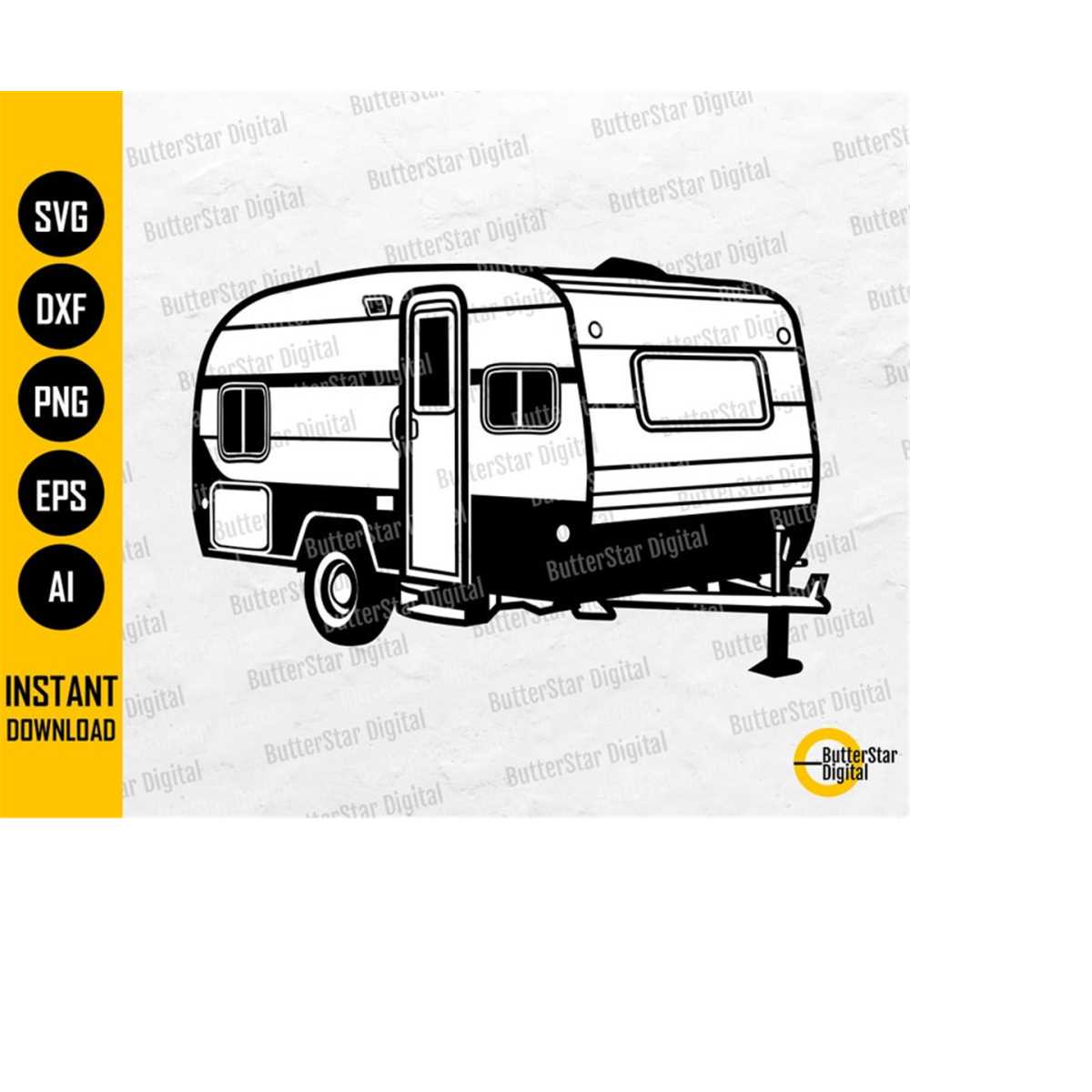 Camper SVG | Trailer SVG | Camp Nature Outdoor Travel Advent - Inspire