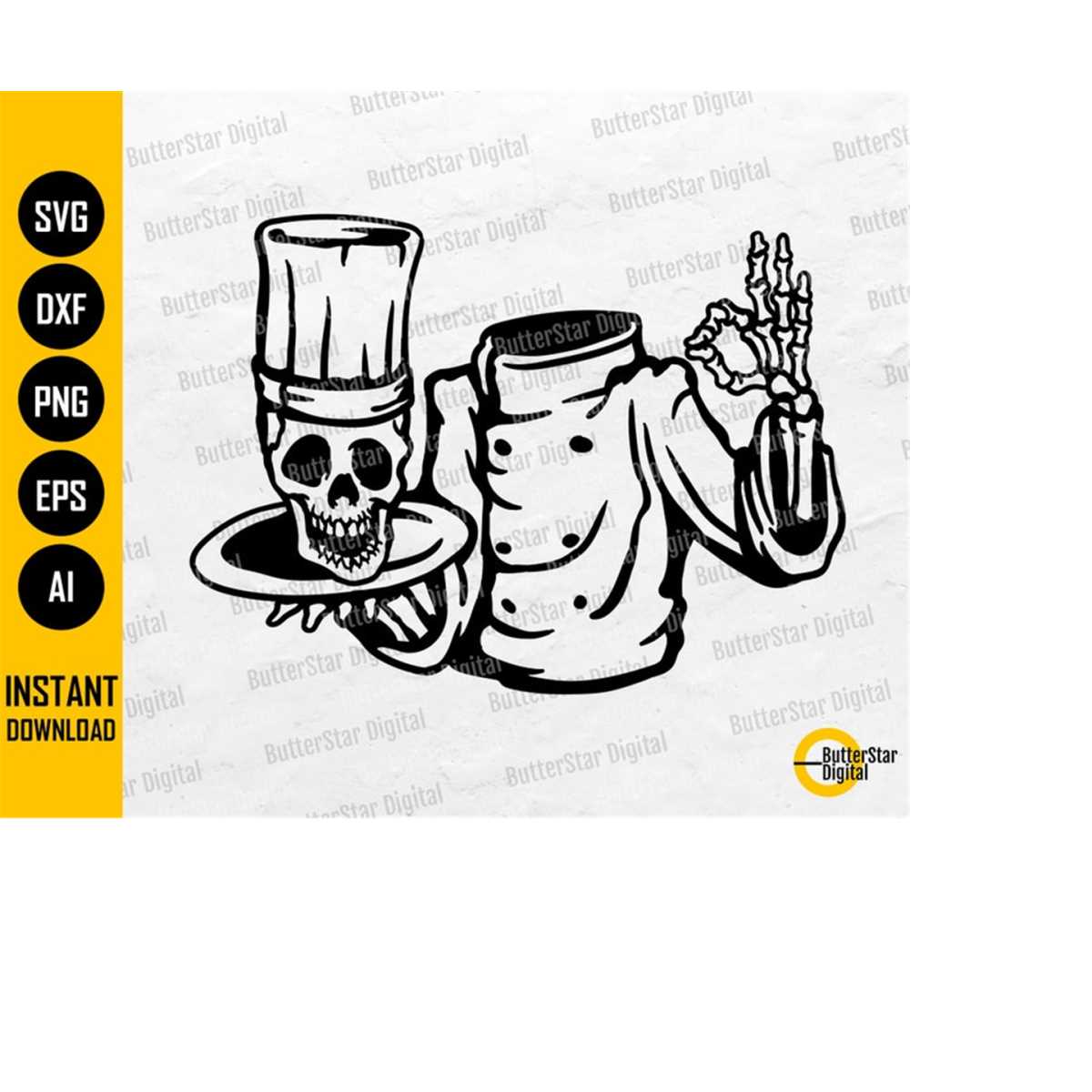Headless Skeleton Chef SVG Funny Cook SVG Skull Served O Inspire