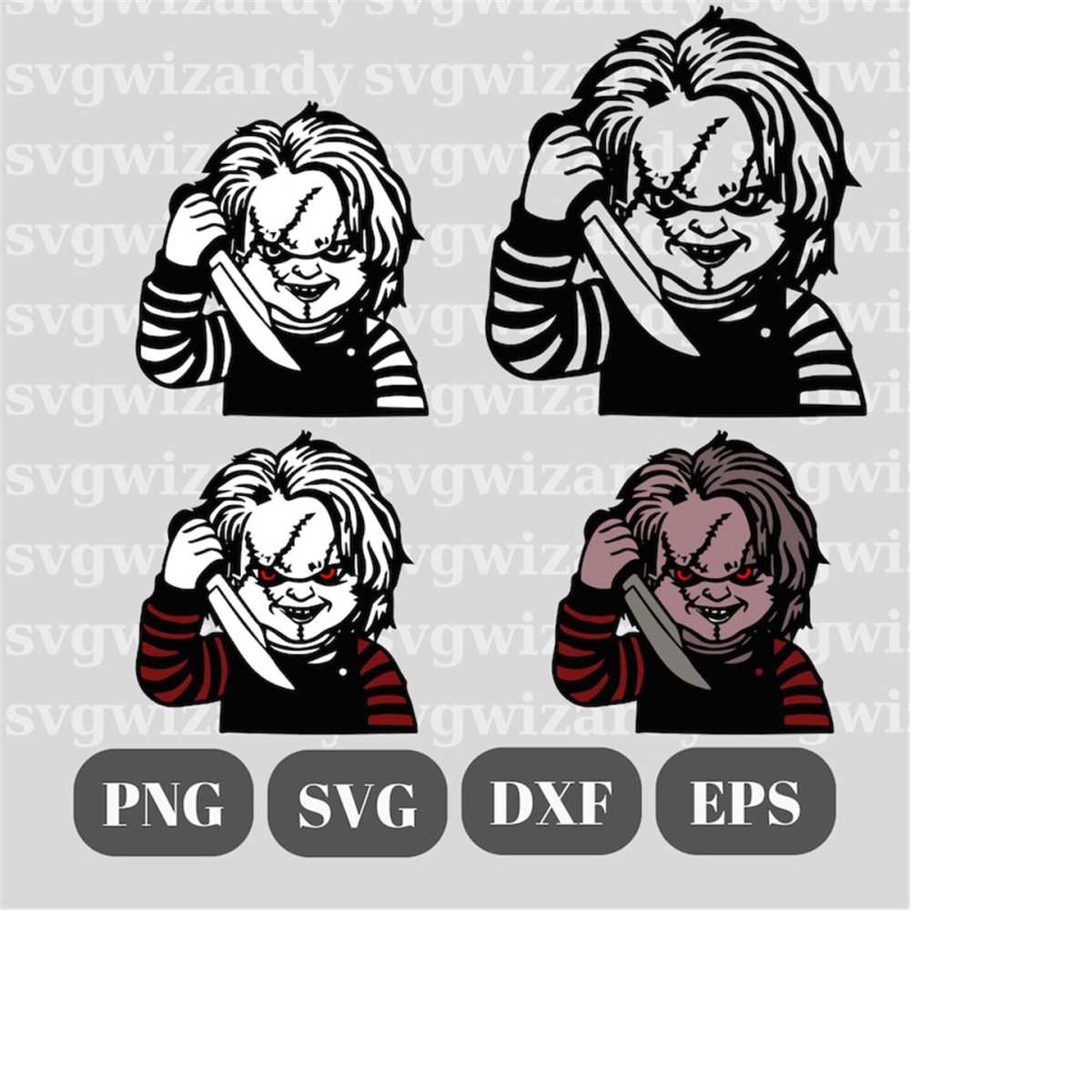 Chucky SVG Chucky Sticker Svg , Chucky Png, Halloween Svg Ho - Inspire