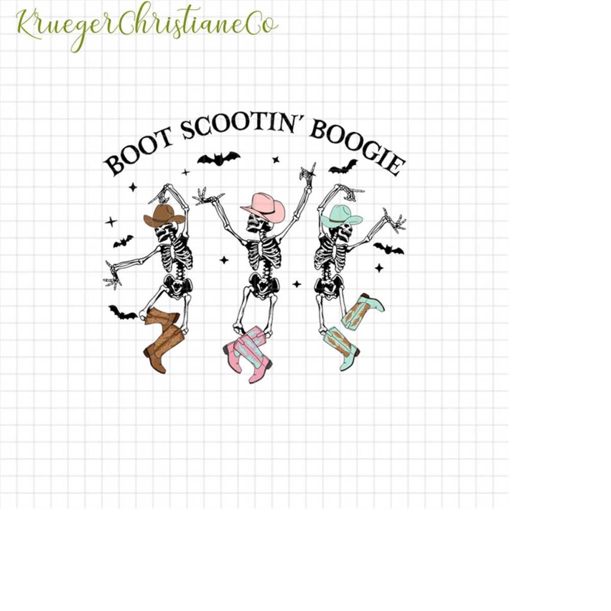Boot Scootin Boogie Png, Halloween Western Png, Funny Skelet Inspire