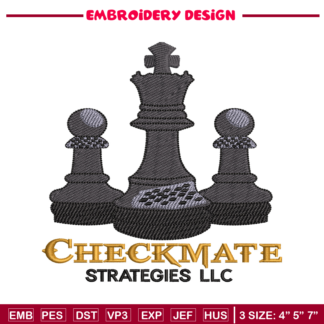 Checkmate Logo embroidery design, Checkmate Logo embroidery, | Inspire ...