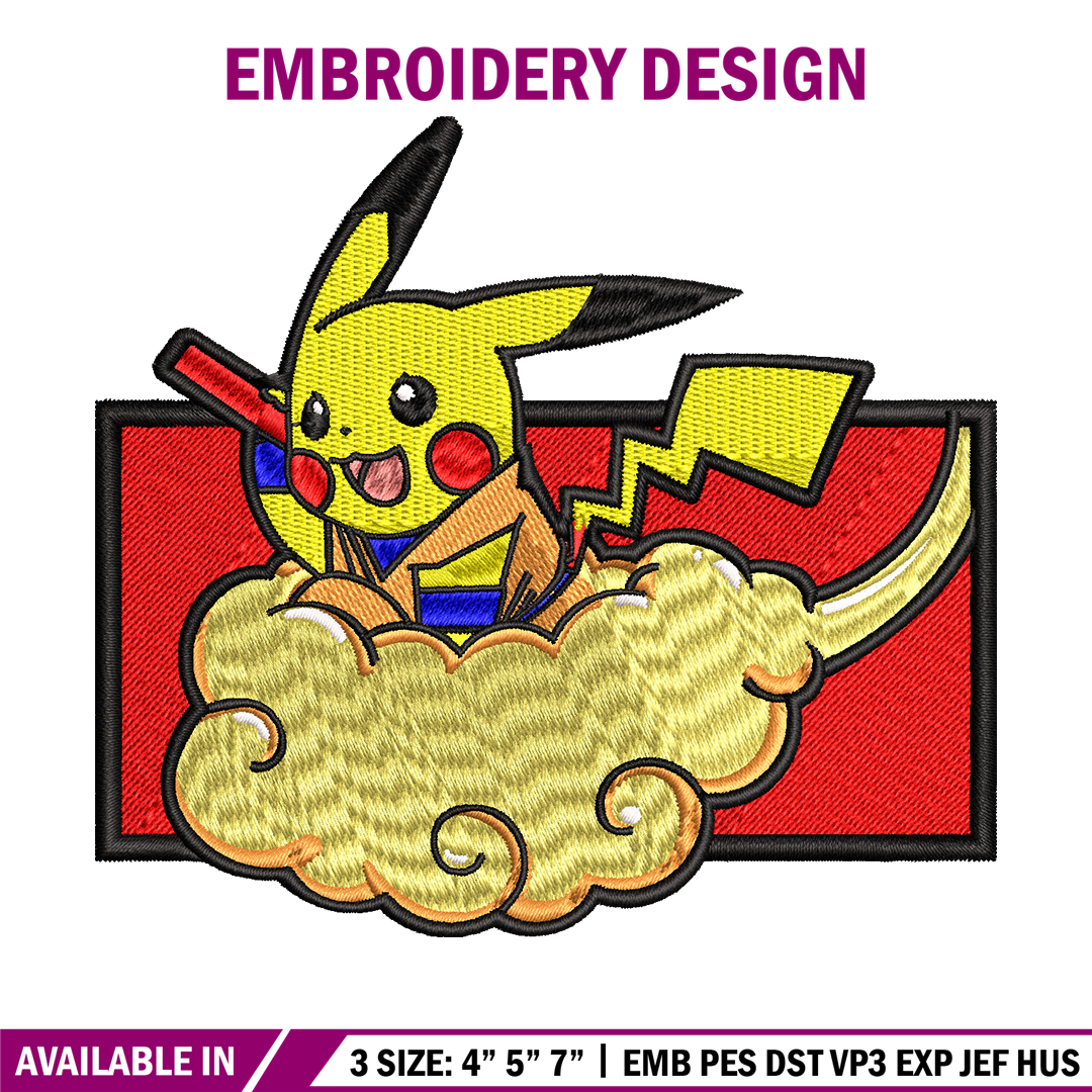 Goku Pikachu embroidery design, Pokemon embroidery, embroide | Inspire ...