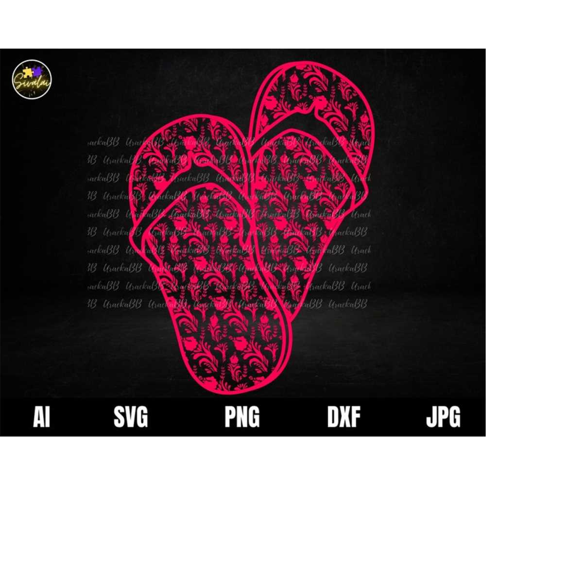 Flip Flops Svg, Summer Svg, Beach Svg, Flower Flip Flops Svg | Inspire ...