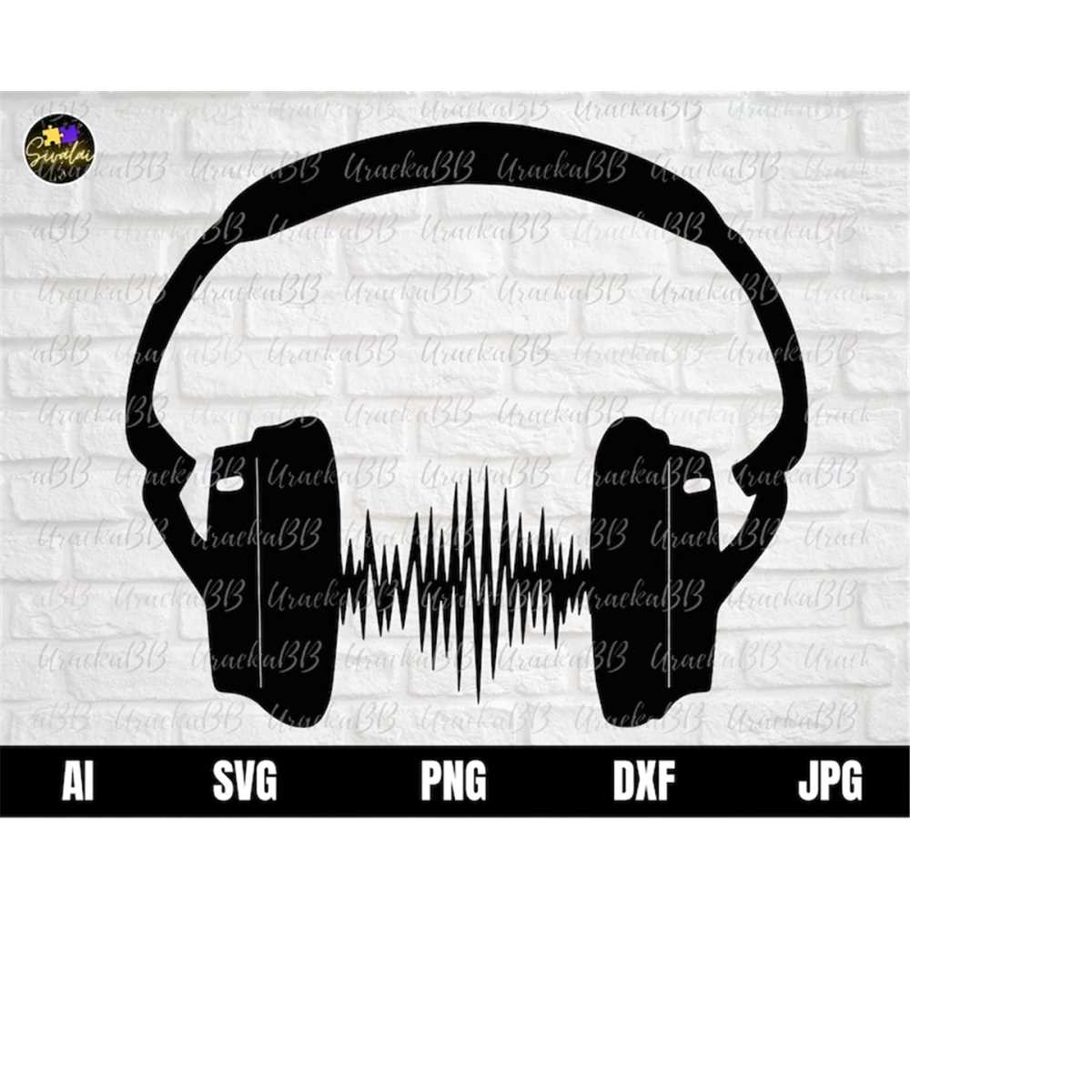 Earphones Svg, Headphones Svg, Headphone Svg, DJ Headphones Inspire