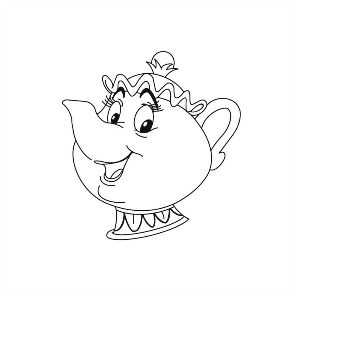 Mrs. Potts Beauty and the Beast SVG/PNG/PDF/Jpeg Digital F Inspire