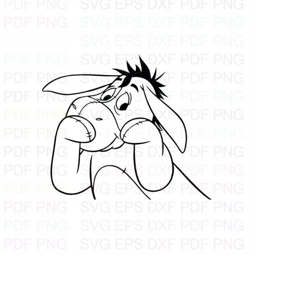 Eyeore Dxf Eeyore_Donkey_Winnie_the_Pooh_7 Outline Svg Dxf Eps Pdf Png, | Inspire ...
