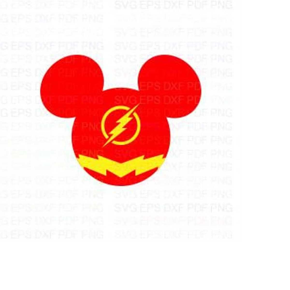 Flash_Mickey_Mouse Svg Dxf Eps Pdf Png, Cricut, Cutting file - Inspire ...