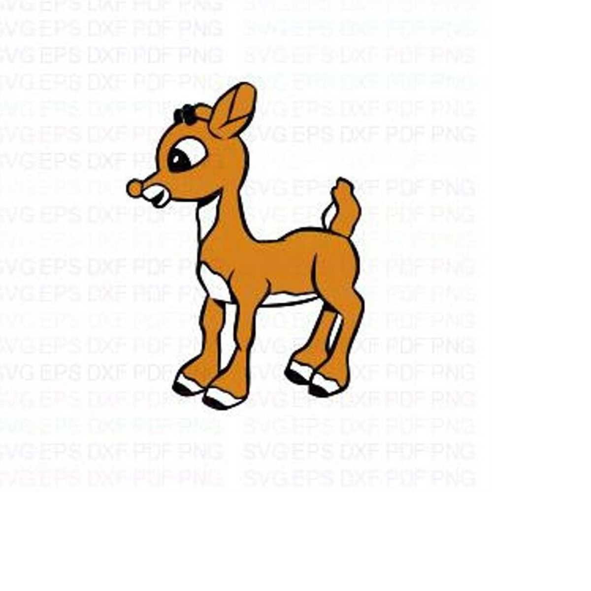 Rudolph_the_Red_Nosed_Reindeer_Gazelle Svg Dxf Eps Pdf Png, - Inspire ...