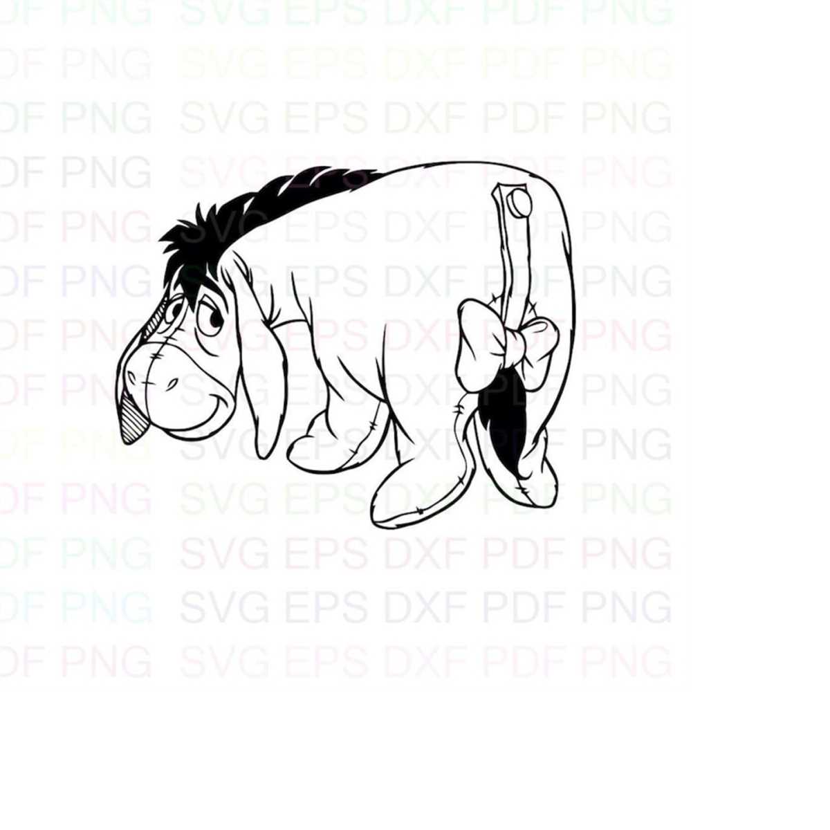 Eyeore Dxf Eeyore_Donkey_Winnie_the_Pooh_6 Outline Svg Dxf Eps Pdf Png, | Inspire ...