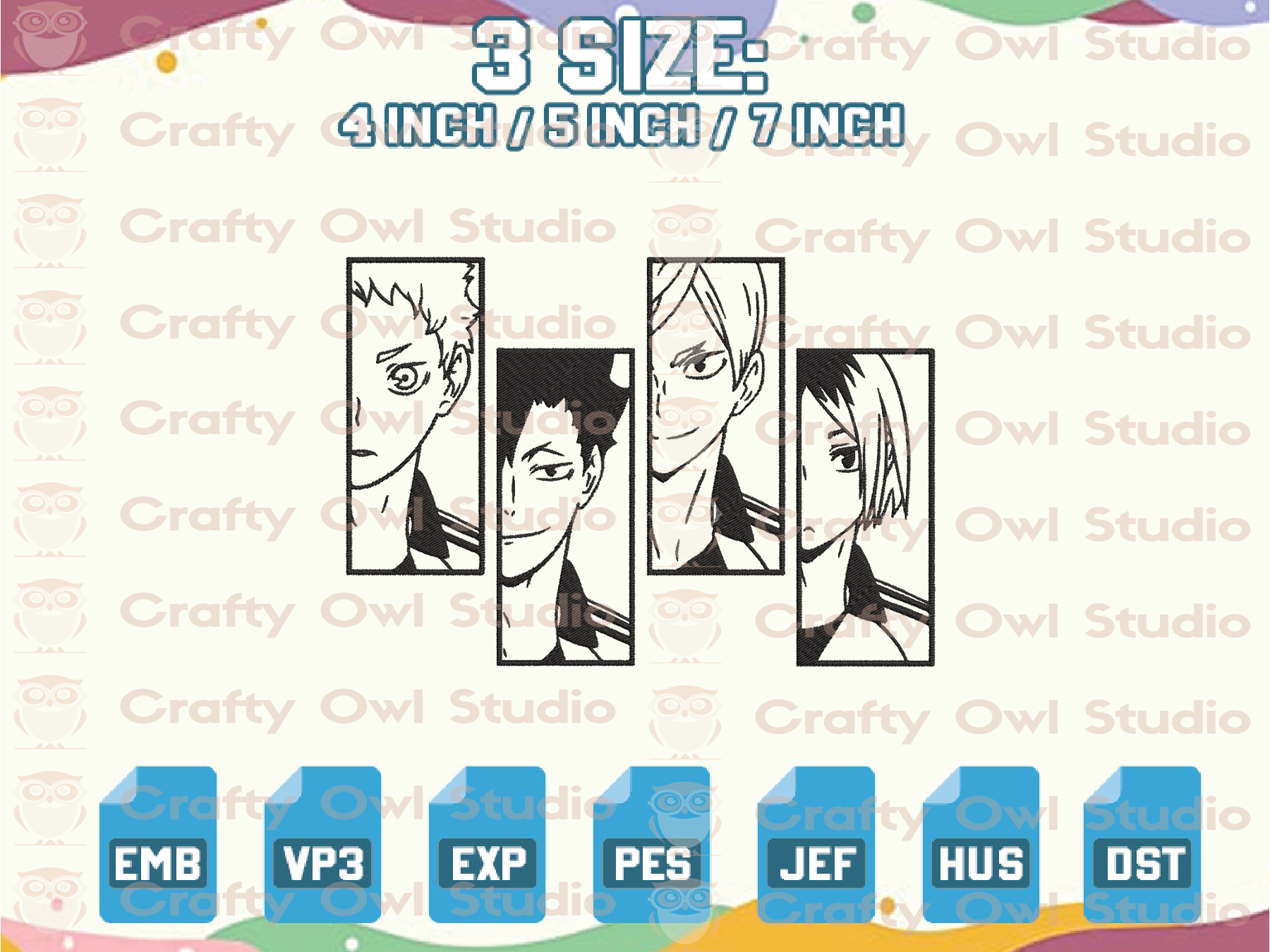 Volleyball Anime, Sport Anime Embroidery, Anime Embroidery D Inspire