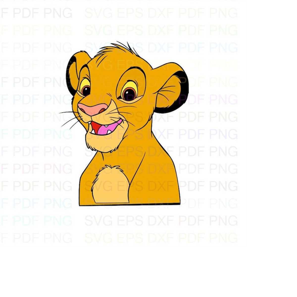 Simba Vector File Simba_The_Lion_King_14 Svg Dxf Eps Pdf Png, Cricut, Cutting | Inspire ...
