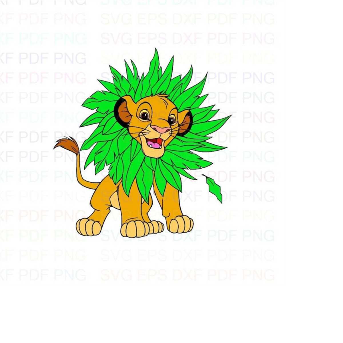 Simba Vector File Simba_The_Lion_King_20 Svg Dxf Eps Pdf Png, Cricut, Cutting - Inspire ...