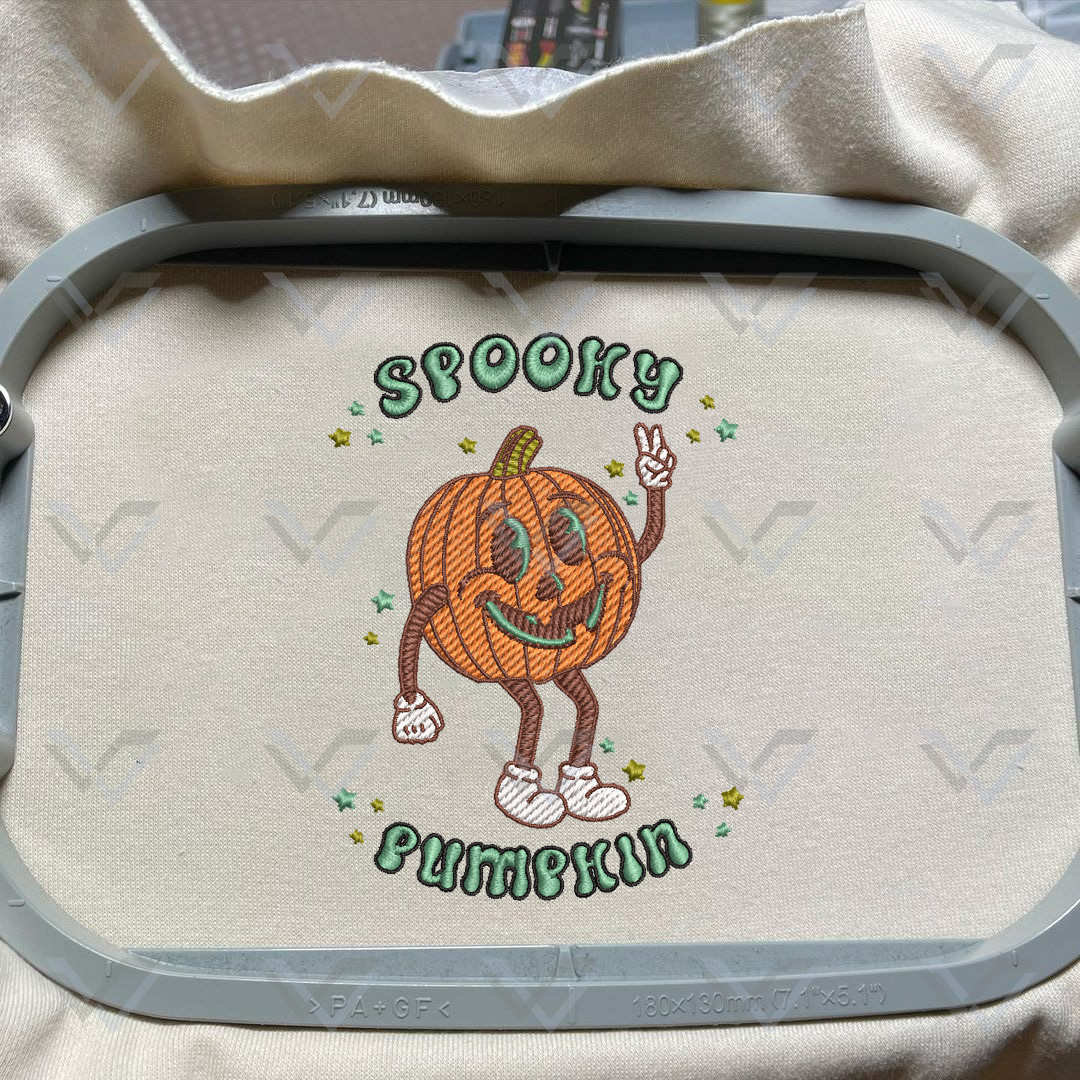 Spooky Pumpkin Embroidery Design, Spooky Embroidery Design, Inspire