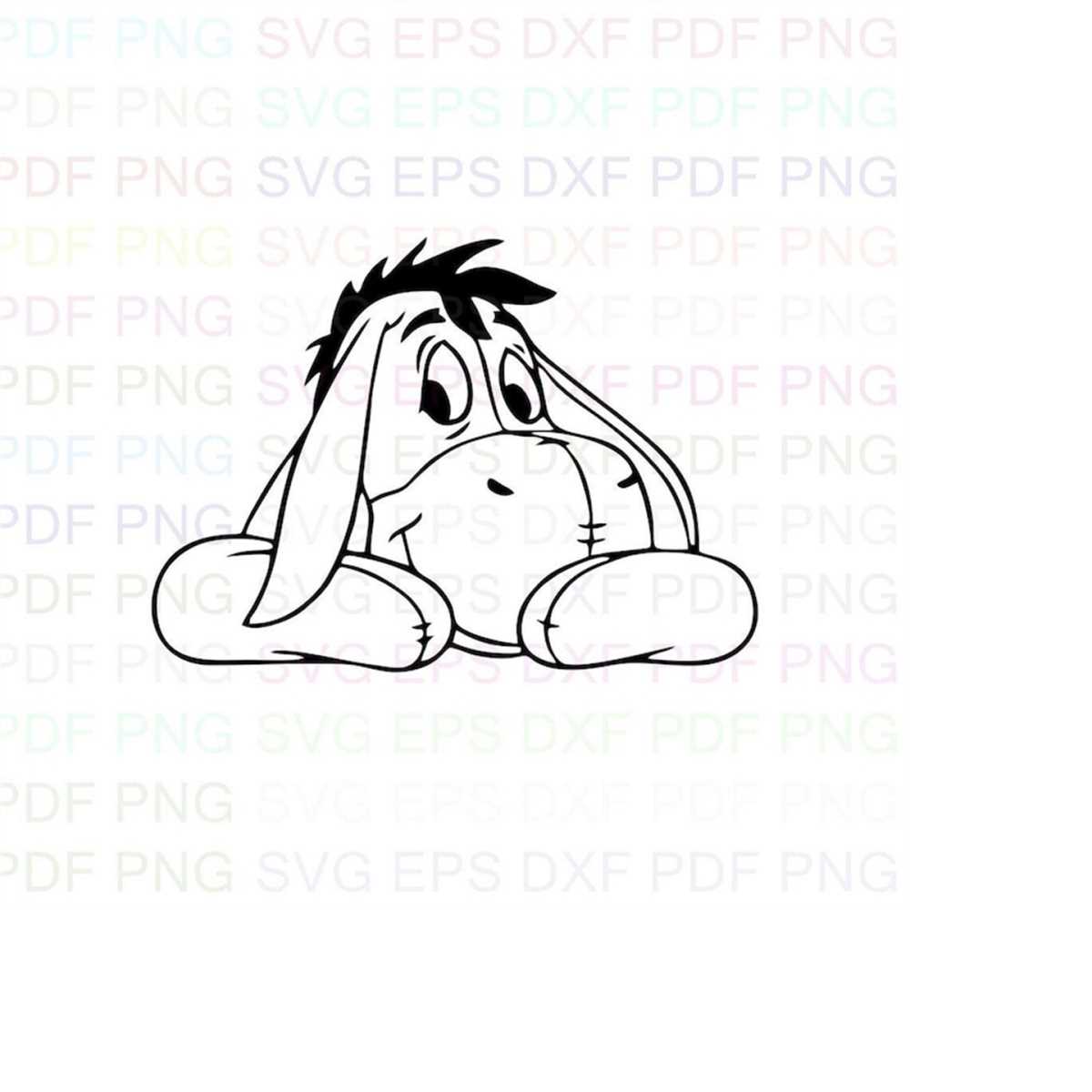 Eyeore Dxf Eeyore_Donkey_Winnie_the_Pooh Outline Svg Dxf Eps Pdf Png, C - Inspire ...