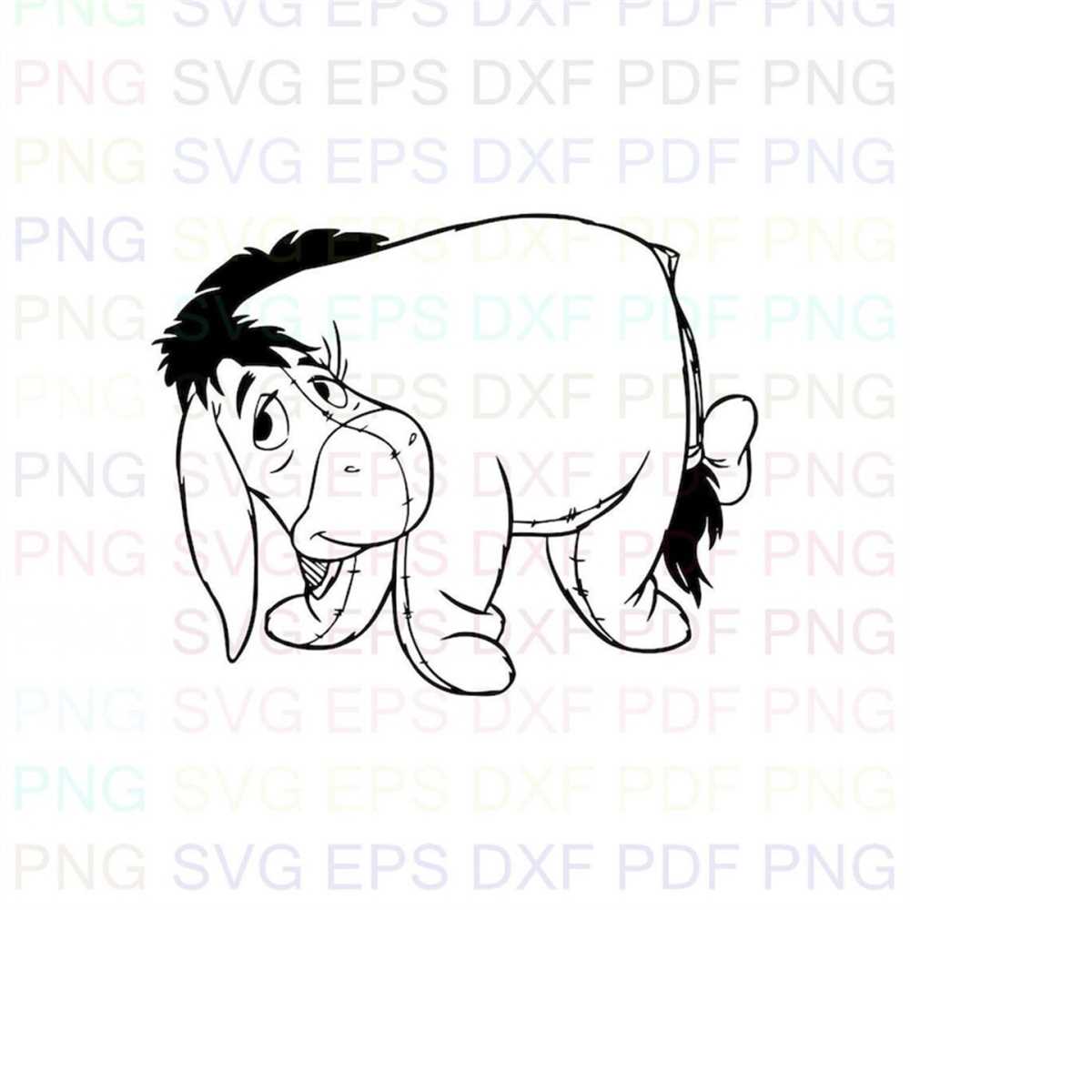 Eyeore Dxf Eeyore_Donkey_Winnie_the_Pooh_3 Outline Svg Dxf Eps Pdf Png, - Inspire ...