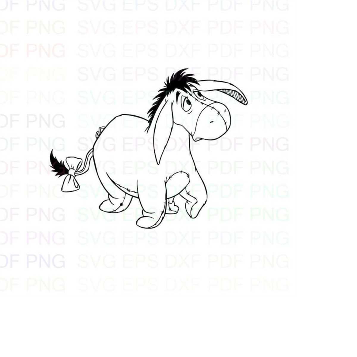 Eyeore Dxf Eeyore_Donkey_Winnie_the_Pooh_5 Outline Svg Dxf Eps Pdf Png, - Inspire ...