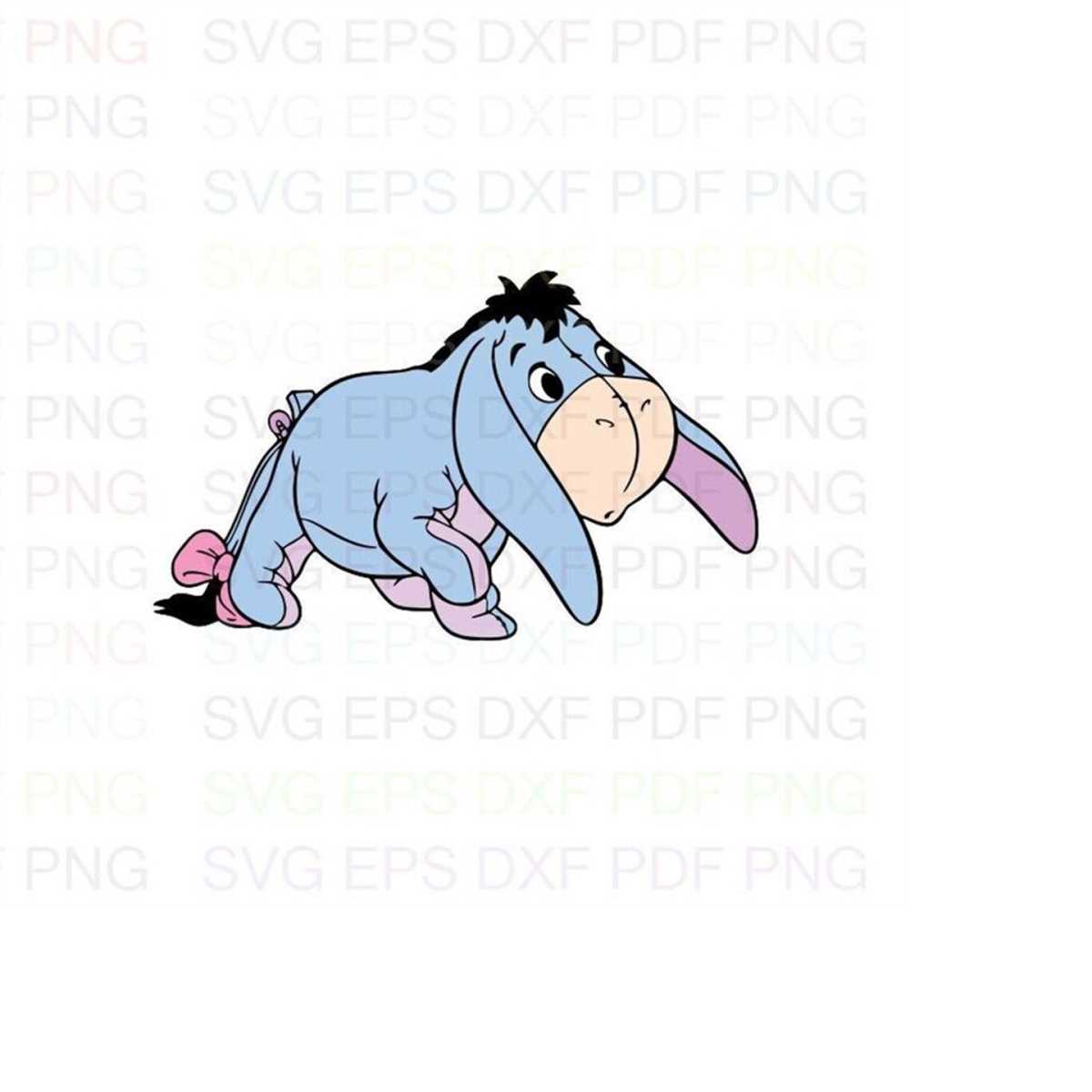 Eyeore Dxf Curious_Baby_Eeyore_Winnie_The_Pooh Svg Dxf Eps Pdf Png, Cri | Inspire ...