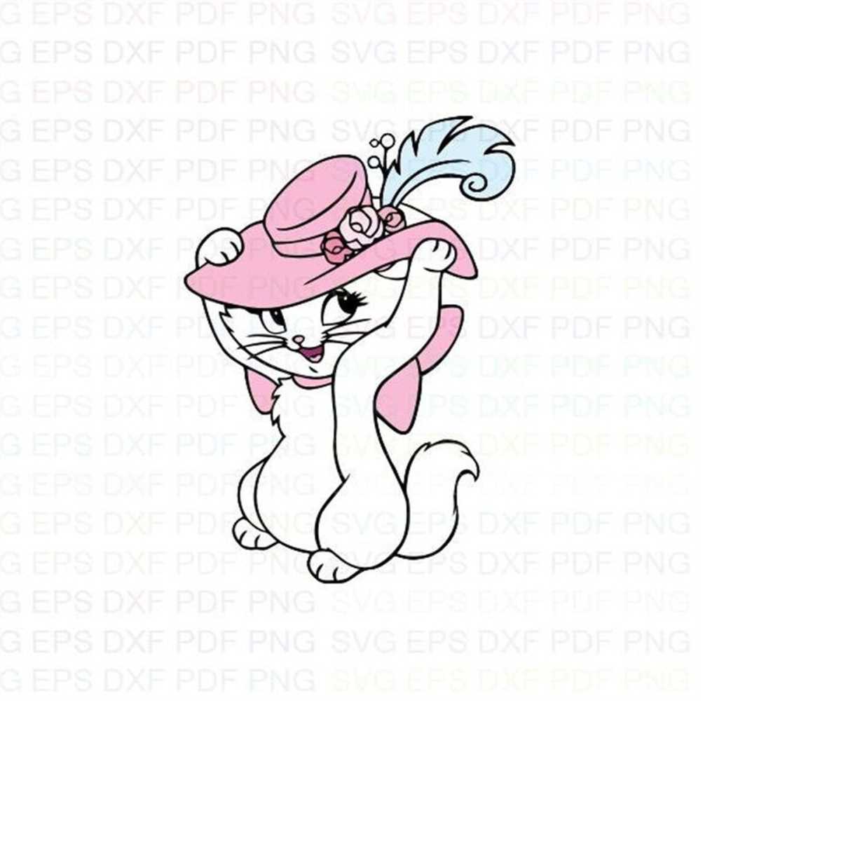 cute_marie_The_Aristocats_2 Svg Dxf Eps Pdf Png, Cricut, Cut - Inspire ...