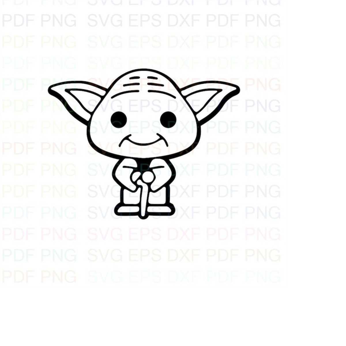 Yoda_a_legendary_Jedi_Master Outline Svg Dxf Eps Pdf Png, Cr - Inspire Uplift