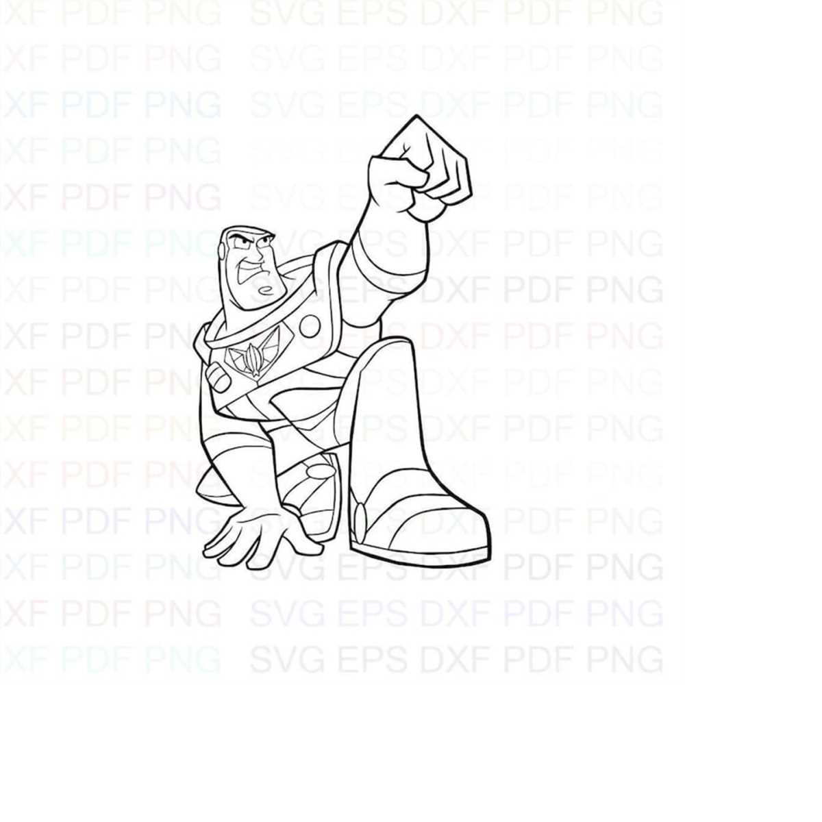 Buzz_Lightyear_Toy_Story_3 Outline Svg Dxf Eps Pdf Png, Cric Inspire