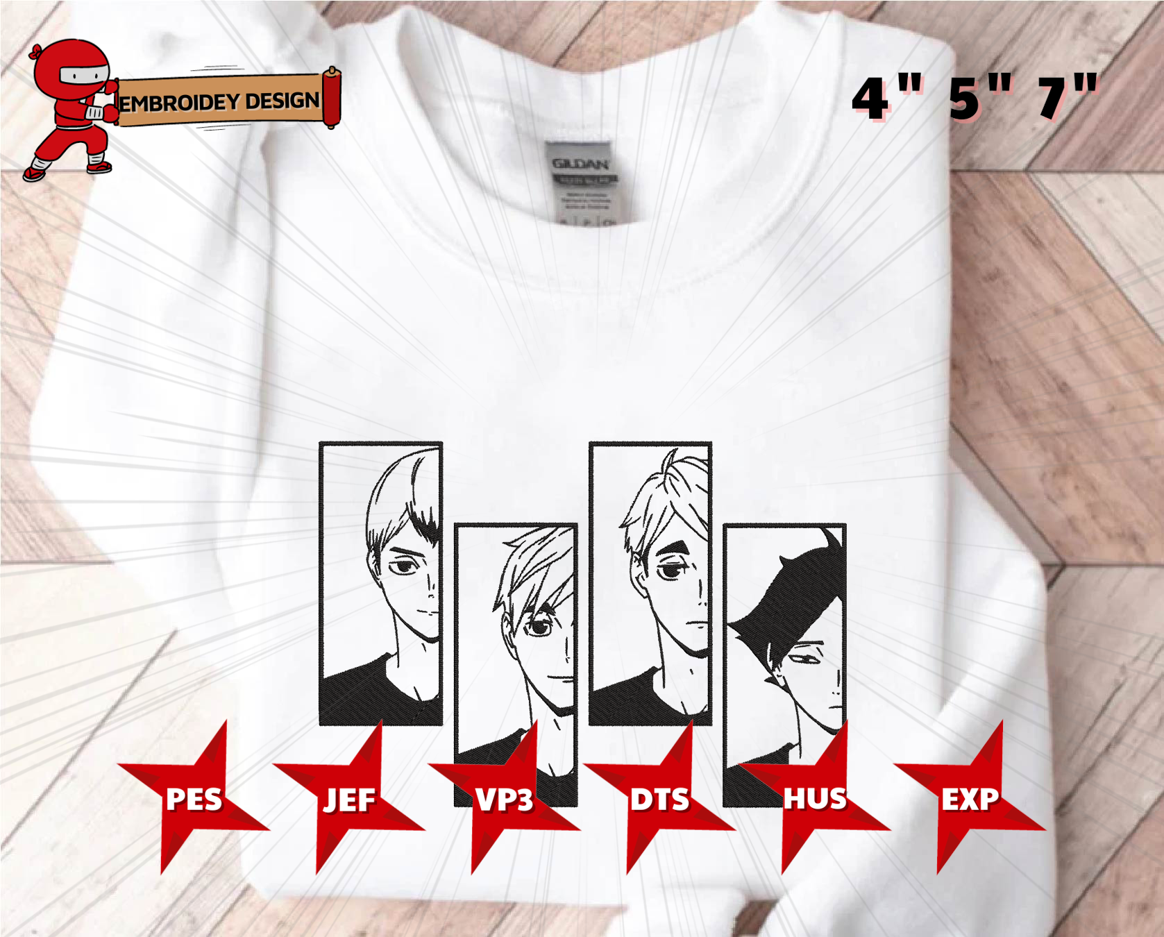 Volleyball Anime, Sport Anime Embroidery, Anime Embroidery D Inspire