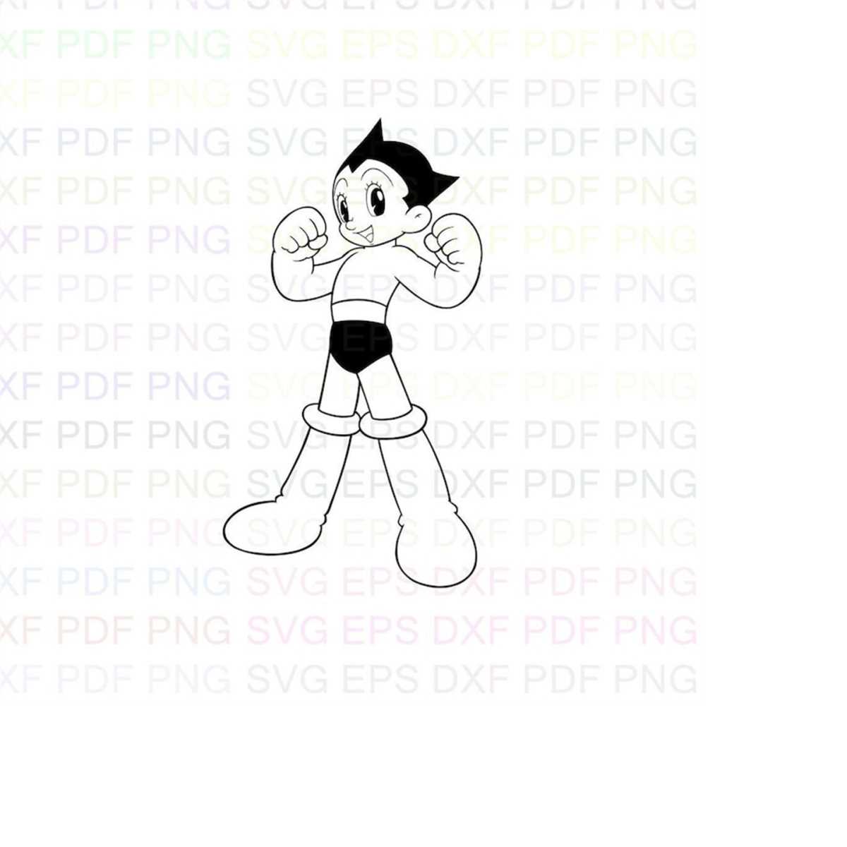Astro_Boy_0001 Outline Svg Dxf Eps Pdf Png, Cricut, Cutting Inspire