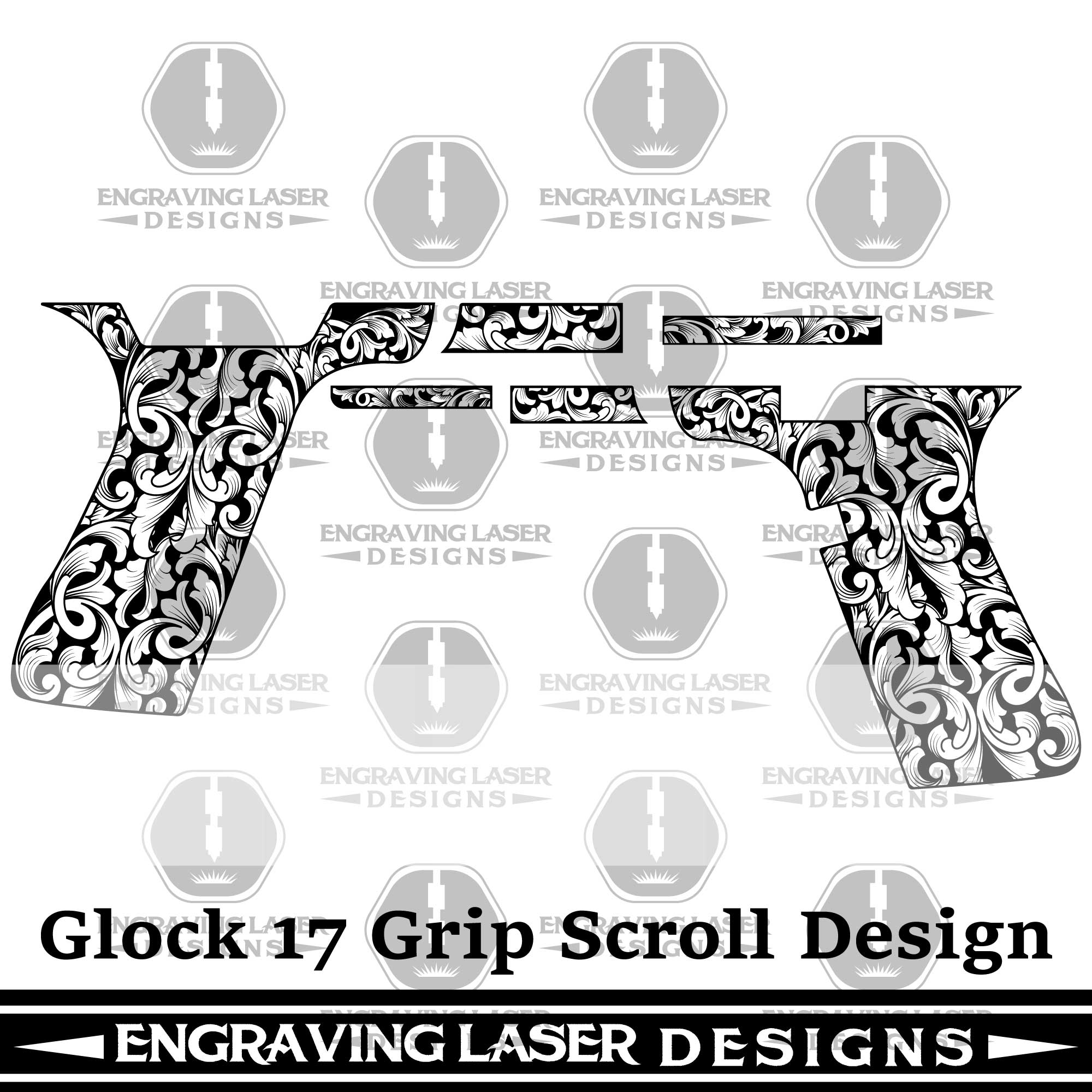 Engraving Laser Designs Glock 17 Scroll Grip Design Inspire Uplift