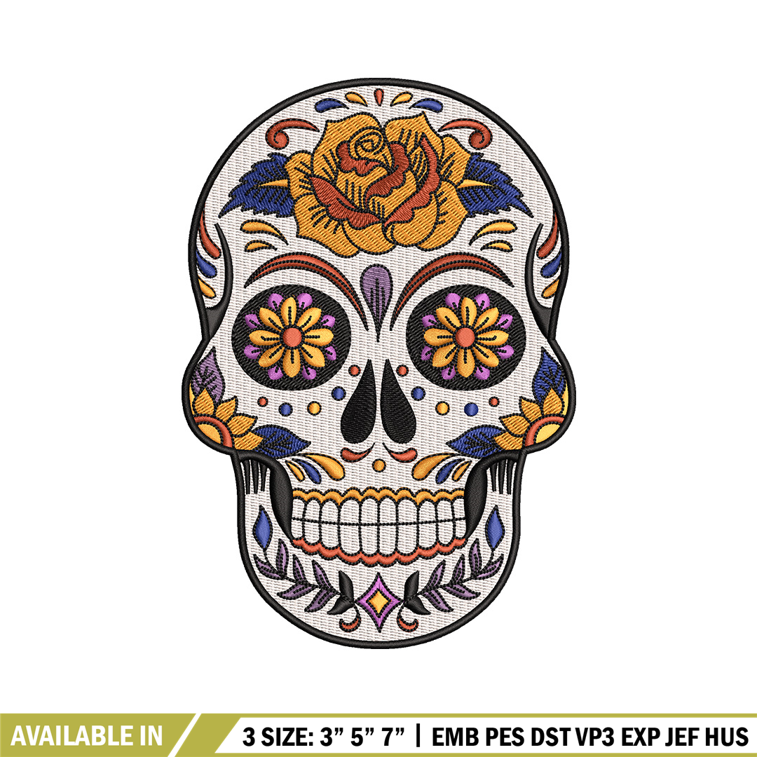 Head skull embroidery design, Skeleton embroidery, Emb desig | Inspire ...