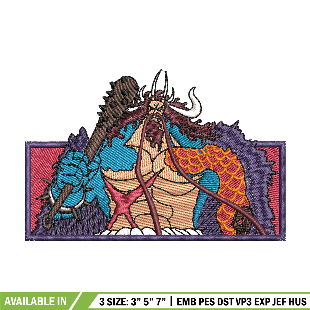 Kaido box embroidery design, One piece embroidery, Anime des | Inspire ...