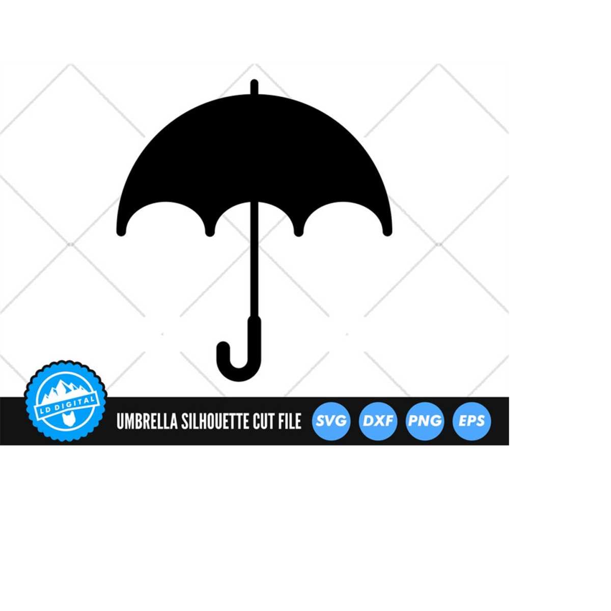 Umbrella Silhouette SVG Files Umbrella Cut Files Umbrell Inspire