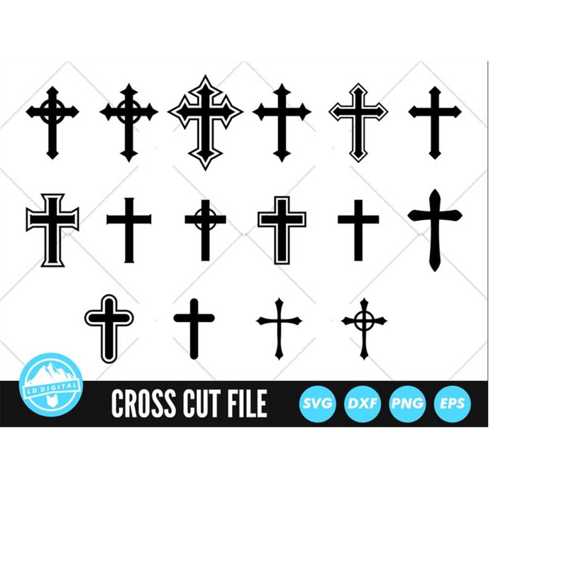 Cross SVG Files | Cross Cut Files | Christian Cross Vector F - Inspire ...