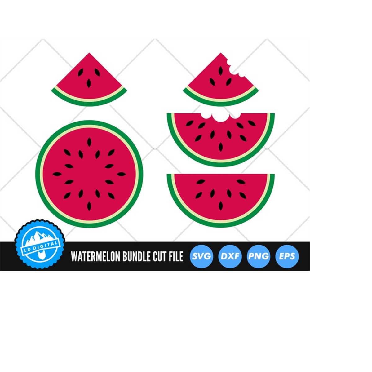 Watermelon SVG Files | Kawaii Fruit SVG Cut Files | Watermel - Inspire ...